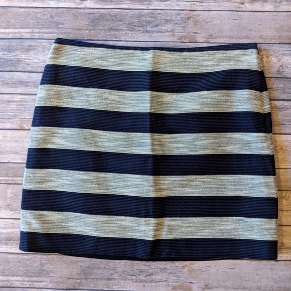 LOFT Dresses & Skirts - Loft Stripe Navy and Cream Skirt
